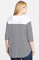 Thumbnail for your product : Lucky Brand Stripe Pocket Tunic (Plus Size)