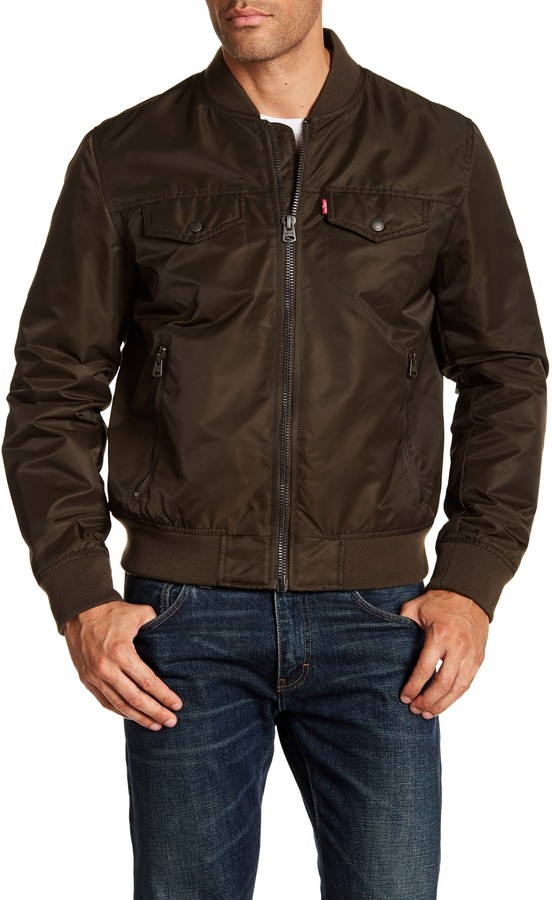 levi's flight satin bomber jacket