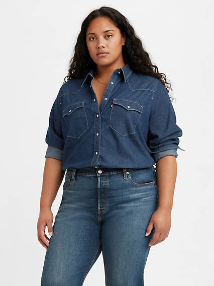 Levi's Essential Western Denim Shirt (Plus Size) - Women's - Going Steady -  ShopStyle