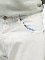 Thumbnail for your product : Maison Margiela Painted Cropped Straight-leg Jeans - White