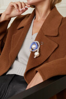 Thumbnail for your product : PEARL OCTOPUSS.Y Klein Silver-plated Multi-stone Brooch