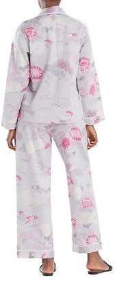 Natori Kiku 2-Piece Cotton Sateen Pajama Set