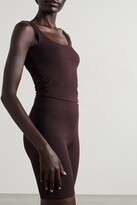 Thumbnail for your product : Skin + Net Sustain Aurora Reversible Cropped Stretch Organic Pima Cotton-jersey Tank - Dark brown - x small