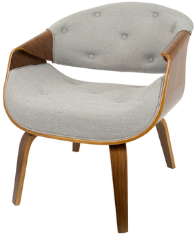 Lumisource Curvo Mid-Century Accent Chair
