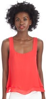 Thumbnail for your product : Sole Society Silk Double Layer Cross Back Tank