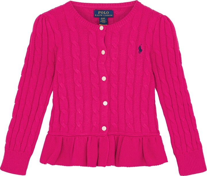 Baby Pink Ralph Lauren Cable Knit Sweater | ShopStyle