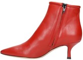 Thumbnail for your product : Fabio Rusconi Low Heels Ankle Boots In Red Leather