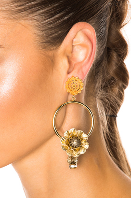 Dolce & Gabbana Flower Hoop Earrings
