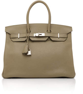 Hermes Heritage Auctions Special Collections 35cm Sage Clemence Leather Birkin
