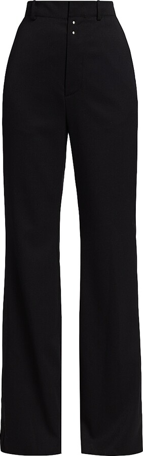 MM6 MAISON MARGIELA Women's High-Rise Flare Pants - Black - Size 0