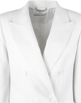 Alberta Ferretti White Wool Tailored Jacket