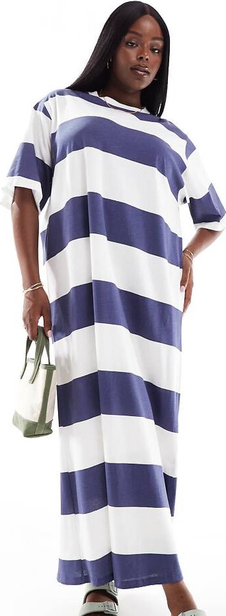 Midaxi Dress Oversized Plus Size T Shirt Dress ASOS Curve ASOS