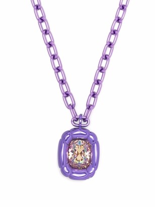Swarovski Crystal Pendant Necklace Purple | ShopStyle