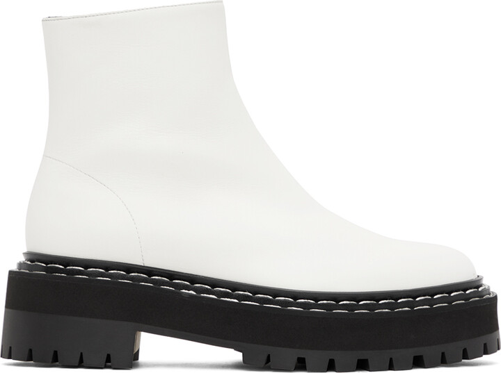 Proenza Schouler White Lug Sole Platform Boots