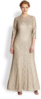 Thumbnail for your product : Kay Unger Kay Unger, Sizes 14-24 Lace Gown
