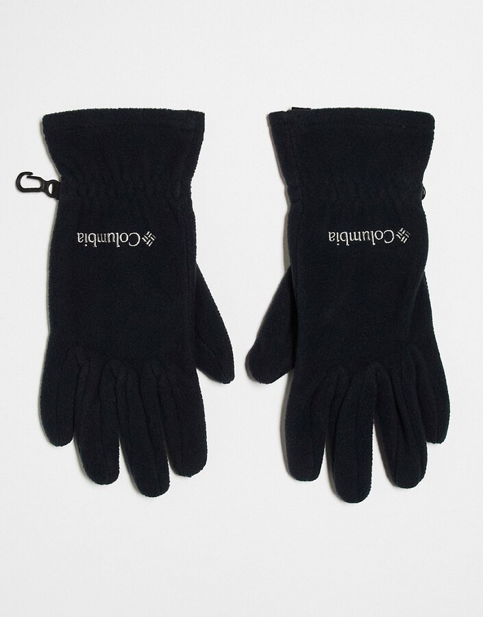 Columbia Fast Trek fleece gloves in black - ShopStyle