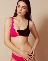 Thumbnail for your product : Agent Provocateur Jojo Bikini Top In Pink And Black With Sporty Styling