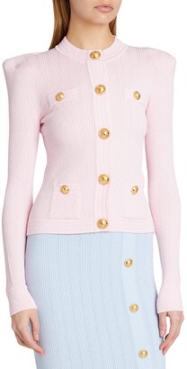 Balmain Short Buttoned Knit Cardigan