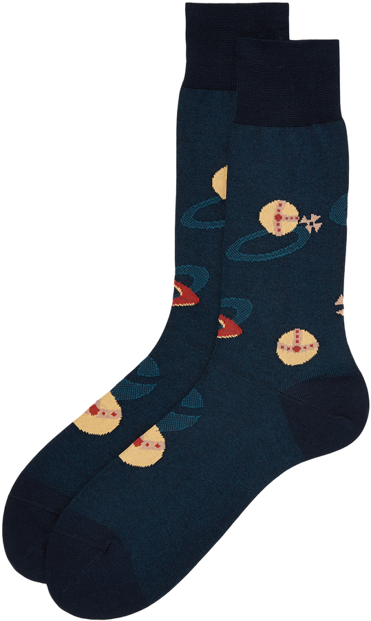 Vivienne Westwood Navy Deconstructed Orb Socks - ShopStyle