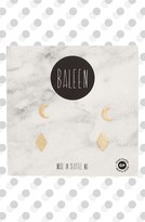 Thumbnail for your product : BALEEN Hammered Moon & Diamond Stud Earrings (2 Pairs)