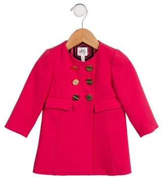 Milly Minis Girls' Double-Breasted Coat