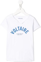 Thumbnail for your product : Zadig & Voltaire Kids Boxer logo print cotton T-shirt