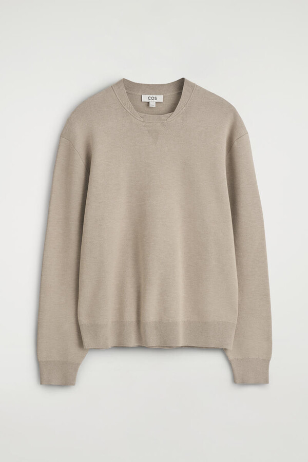 Double-Faced Bomber-Neck Knitted Sweater