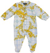 Thumbnail for your product : Versace Children Baby Acanthus stretch-cotton onesie