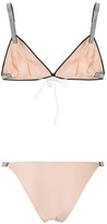 Thumbnail for your product : Oseree Embellished Triangle Bikini Set