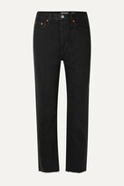 Thumbnail for your product : RE/DONE 70s High Rise Stove Pipe Straight-leg Jeans - Black - 24