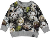 Thumbnail for your product : Molo Elmo Ball Net Sweat Tee, Gray/Multicolor, Size 12-24 Months