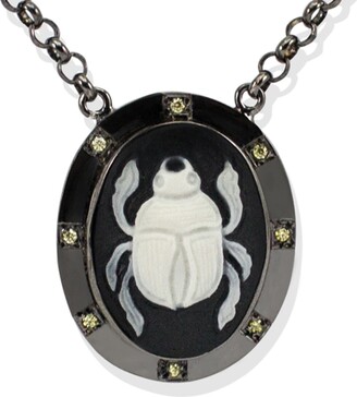 Vintouch Italy Scarab Cameo Necklace