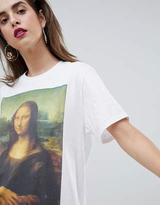 Reclaimed Vintage Inspired Mona Lisa Print Tshirt