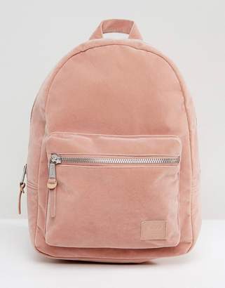 Herschel Grove Pink Velvet Backpack