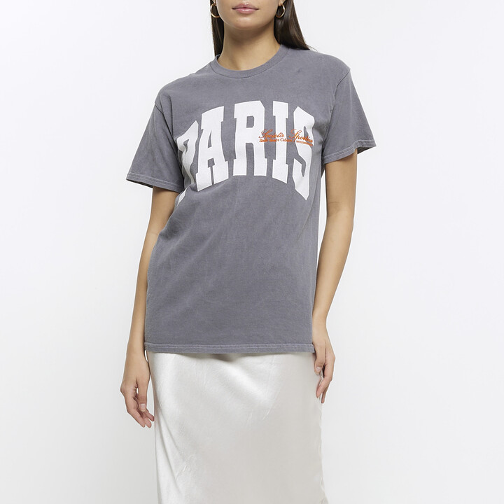 Paris River Island Ladies T Shirts River Island Girls White 'Paris