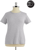 Thumbnail for your product : Lord & Taylor Plus Short Sleeved Crew Neck Shirt