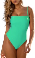 Thumbnail for your product : RELLECIGA Women's Bathing Suit Adjustable Thin Shoulder Straps Bandeau One Piece - blue - Large