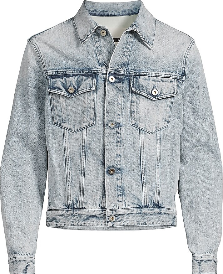 Jil Sander Men's 109 Acid-Wash Treated Denim Jacket - Antartic - Size 36