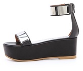 Thumbnail for your product : Jeffrey Campbell Lars Metallic Platform Sandals