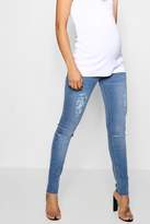Thumbnail for your product : boohoo Maternity Over The Bump Skinny Jean