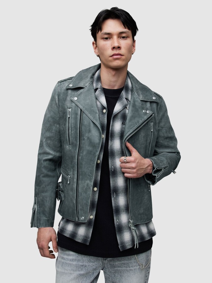 AllSaints Ark Leather Biker Jacket ShopStyle