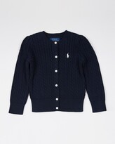 Thumbnail for your product : Polo Ralph Lauren Girl's Blue Cardigans - Mini Cable Cardigan - Toddler
