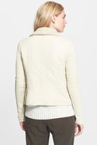 Thumbnail for your product : Vince Ribbed Collar Leather Jacket