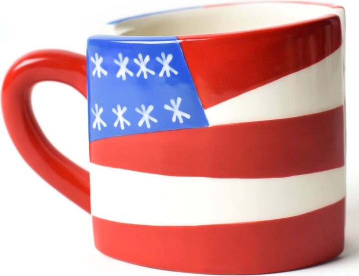 Happy Everything! Happy Everything by Laura Johnson Flag Shaped Mug 16 oz