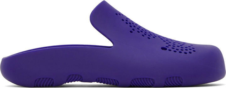 Burberry Blue Rubber Stingray Clogs