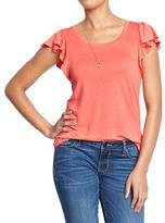 Thumbnail for your product : Old Navy Women's Flutter-Sleeve Tees