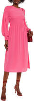 Thumbnail for your product : RED Valentino Shirred silk crepe de chine midi dress