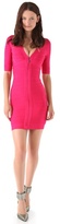 Thumbnail for your product : Herve Leger Zip Front V Neck Dress