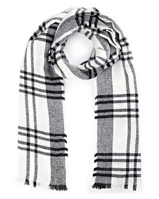 Lipsy White and Black Check Scarf