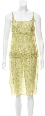 Calvin Klein Collection Printed Silk Midi Dress